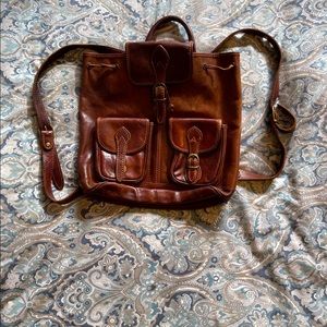 Leather backpack
